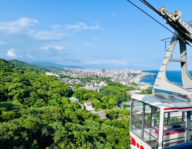 須磨浦山上遊園のロープウエイ